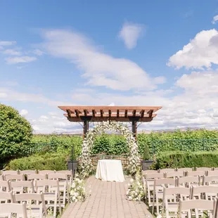 Wedding Ceremony set up in the court yard