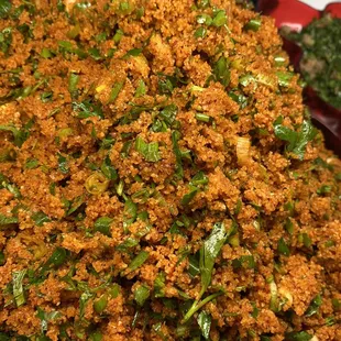 a pile of food