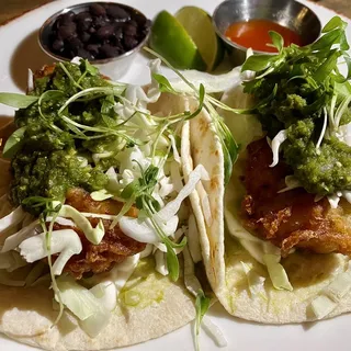 Crispy Fried Baja Fish Tacos.