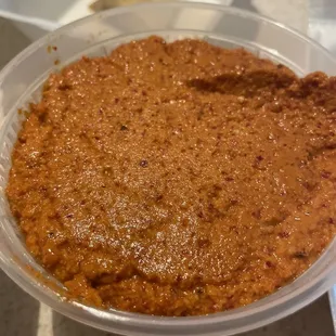 a bowl of food on a table