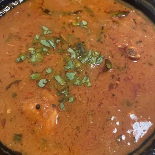 a close up of a bowl of soup