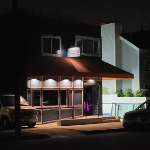 Outside of the store at night
