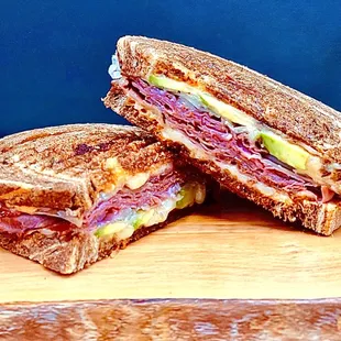 California Pastrami Panini on Marble Rye