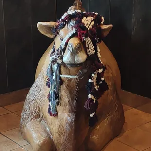 Camel figure in the foyer