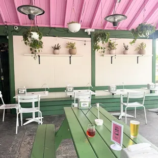 Outdoor patio seating