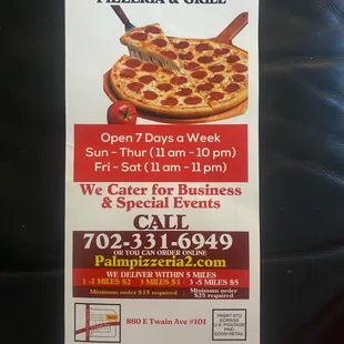 a sign for a pizza restaurant