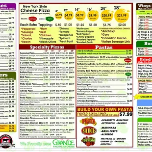 New menu