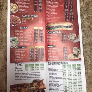 Awesome place! Here's an updated menu. Great prices for delicious food. I've never been disappointed with the food.
