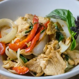 a bowl of food