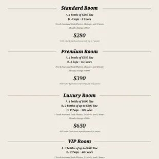 Party Package &amp; Special Combo Menu