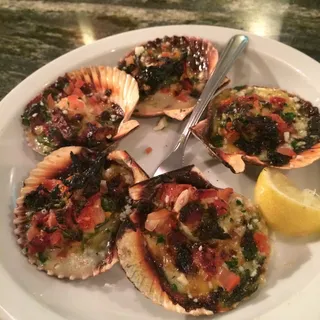 Bay Scallops on the Half Shell