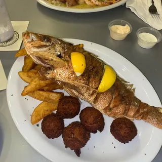 Whole Fried Market Fish