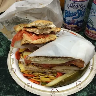 Blackened Grilled Chicken Panini! Love this place already!