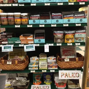 Paleo section! Impressive selections