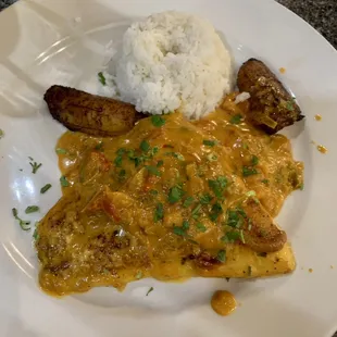 Red Snapper with Coconut Creole Sauce