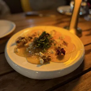 Yellow beet carpaccio salad - light and delicious!