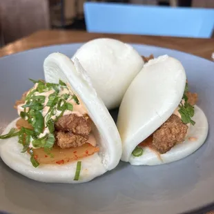 Fried chicken bao buns