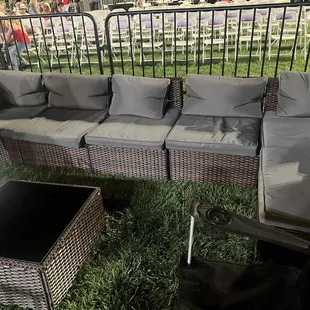 Lounge box seating for 8  They also include a cooler of water