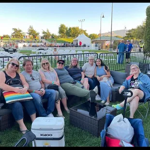 Our gang waiting to see Elle King.  We got lounge box seating. So comfortable