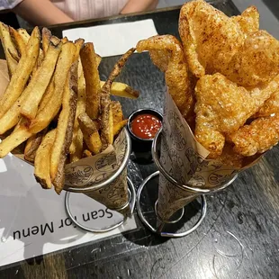 Seasoned fries and NM fries