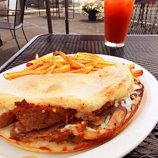 Philly Cheesesteak flatbread. Amazing