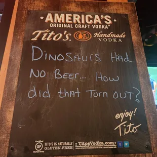 the menu
