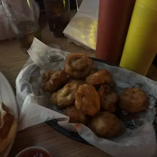 Battered mushrooms