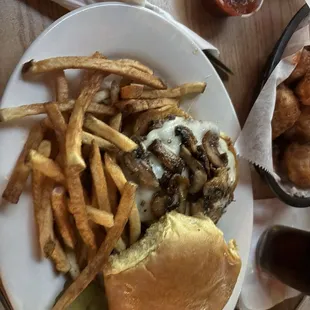 Mushroom swiss burger