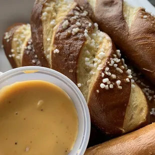 Beer cheese pretzels