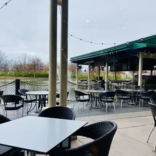 Patio on a winter day.