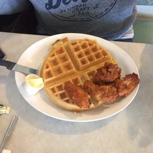 Chicken and waffles