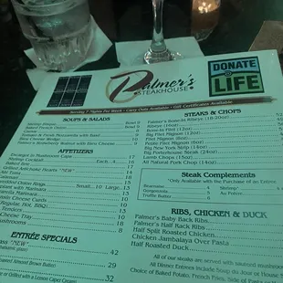 Menu and  Watermelon cosmo?