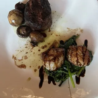 Scallops with Turf