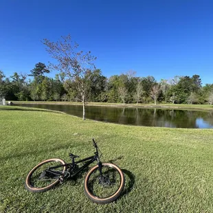 Lake by front entrance