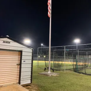 Picture of the flag from the outfields