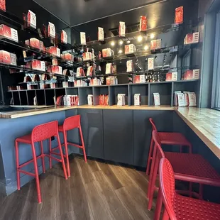 the interior of a coffee shop