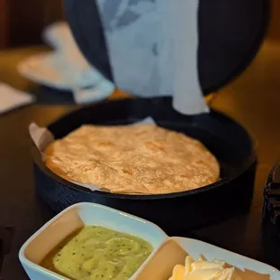 Complementary tortilla and salsa/butter. Only the first round is free! Then it&apos;s $1/tortilla