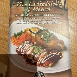 Enchilada y Chile Relleno