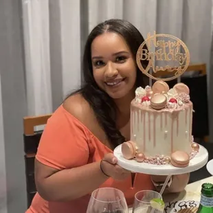 My birthday cake and I.