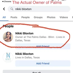 He lied and said he was the owner of Palms in an attempt to intimidate me.