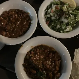 Baba Ghanoush, Palm salad and Dolma