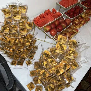 Khush khush and fruits. 
(Catering for wedding)