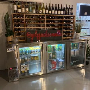 Some of the beers and white wines