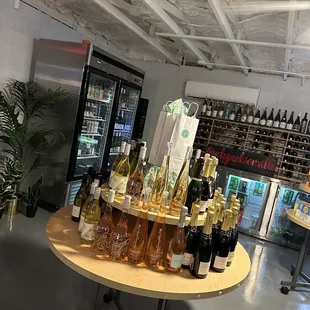 bottles of wine on a table