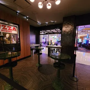 the entrance to the restaurant