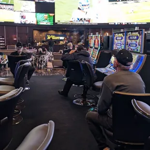 people playing video games