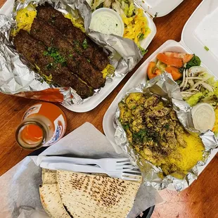 Chicken Shawarma Plate &amp; Kefta Plate