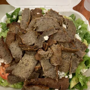 9. Greek Salad with Gyro