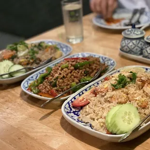 Shrimp Fried Rice/Holy Basil Chicken/Spicy Fried Rice