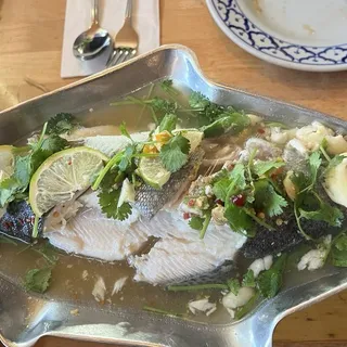 A12. Steamed Whole Fish with Spicy Lime Juice